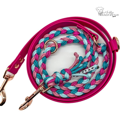 Leine halb Paracord halb Biothane rund